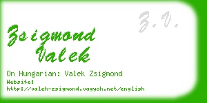 zsigmond valek business card